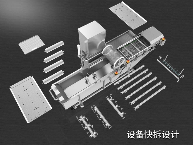 高質(zhì)毛輥物料清洗機(jī)，氣泡清洗，清洗800kg/小時(shí)