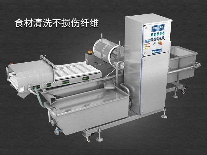 多功能洗菜清洗機(jī)，氣泡清洗，清洗800kg/小時(shí)